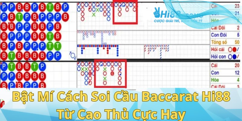 Bật Mí Cách Soi Cầu Baccarat Hi88 Từ Cao Thủ Cực Hay 6 soi cầu Baccarat Hi88